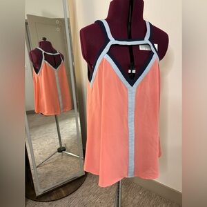 BCBG Max Azria Geometric neckline tank top